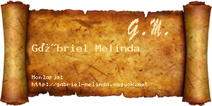 Gábriel Melinda névjegykártya